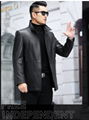 Butterfly leather jacket goatskin lapel dance dress men's down jacket men 4