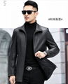 Autumn and winter new leather jacket men's slim zipper PU leather jacket men's