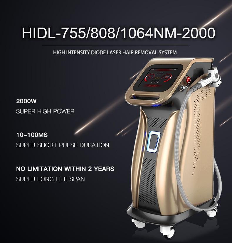 3 wavelength diode laser with 2000W- High energy intensity hair removal machine 3