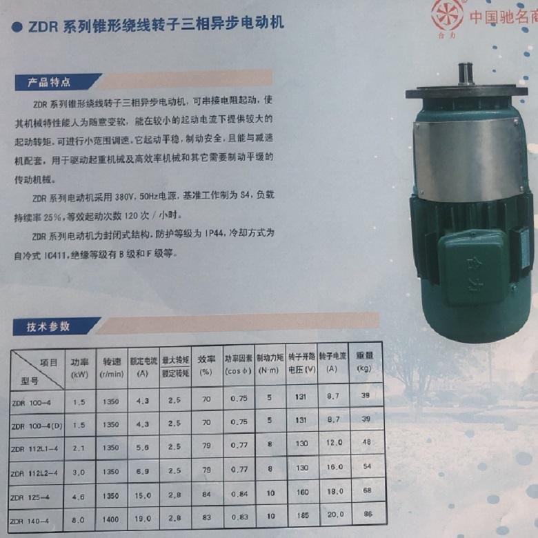 南京特種電機廠ZDR100-4 1.5KW滑環電機 4
