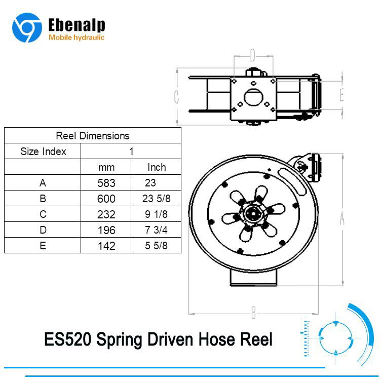 ES520 Spring Driven Hose Reel 3