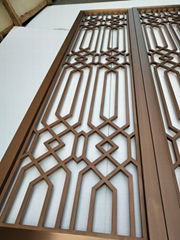 Stainless Steel Metal Room Dividers Design Hotel Rose Gold Screen Dividers