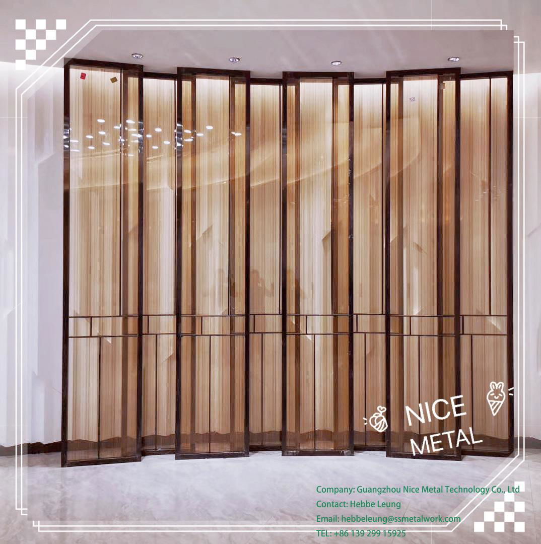 Hot Sale Laser Cut Screen Stainless Steel Indoor Decorative Room Dividers 2