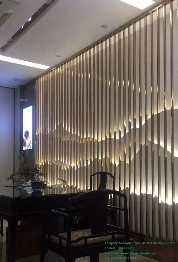 Chinese Style Interior Room Divider Laser Cut Decorative Stainless steel  screen 5