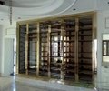Modern Gold Stainless Steel Metal Glass Bar Storage and Red Wine Cabinets 3