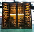 Modern Gold Stainless Steel Metal Glass Bar Storage and Red Wine Cabinets 4