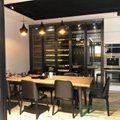 Modern Gold Stainless Steel Metal Glass Bar Storage and Red Wine Cabinets