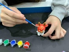 儿童涂色石膏娃娃彩绘手工diy制作涂鸦白胚模具上色玩具
