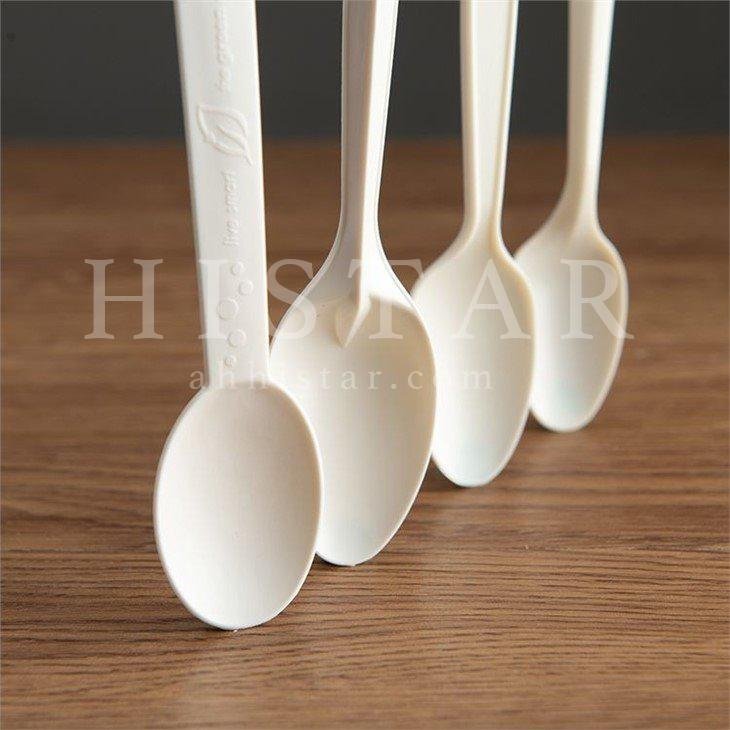 Degradable corn starch spoon disposable food spoon