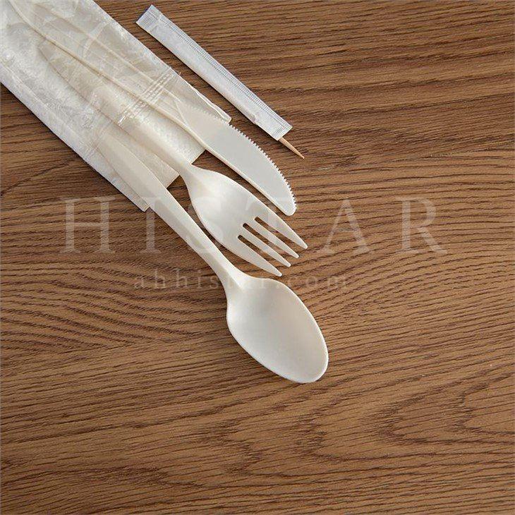 Degradable corn starch set tableware disposable cutlery