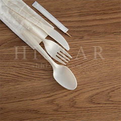 Degradable corn starch set tableware disposable cutlery