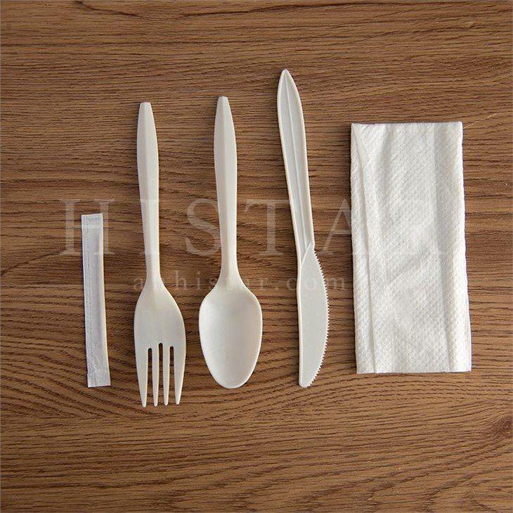 Degradable corn starch set tableware disposable cutlery 2