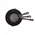 6.5 Inch-10.25 Inch Pre-Seasoned Cast Iron Round Skillet Fry Pan Set  