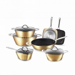 Forged Hammered Exterior Design Non stick Aluminum Casserole     