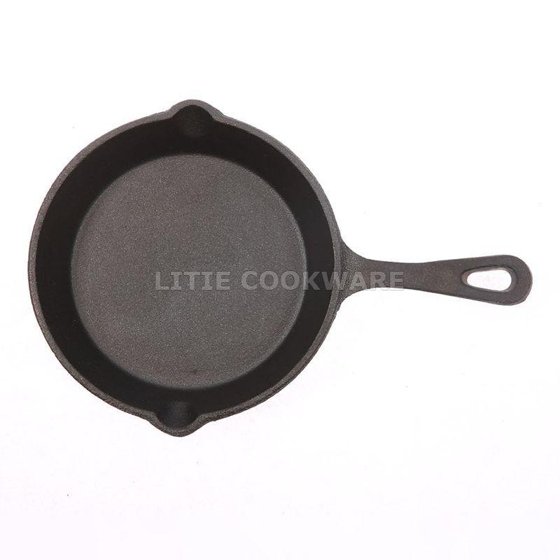 6.25 Inch, 7.5inch,10.25 Inch Pre-Seasoned Cast Iron Round Skillet Fry Pan  4