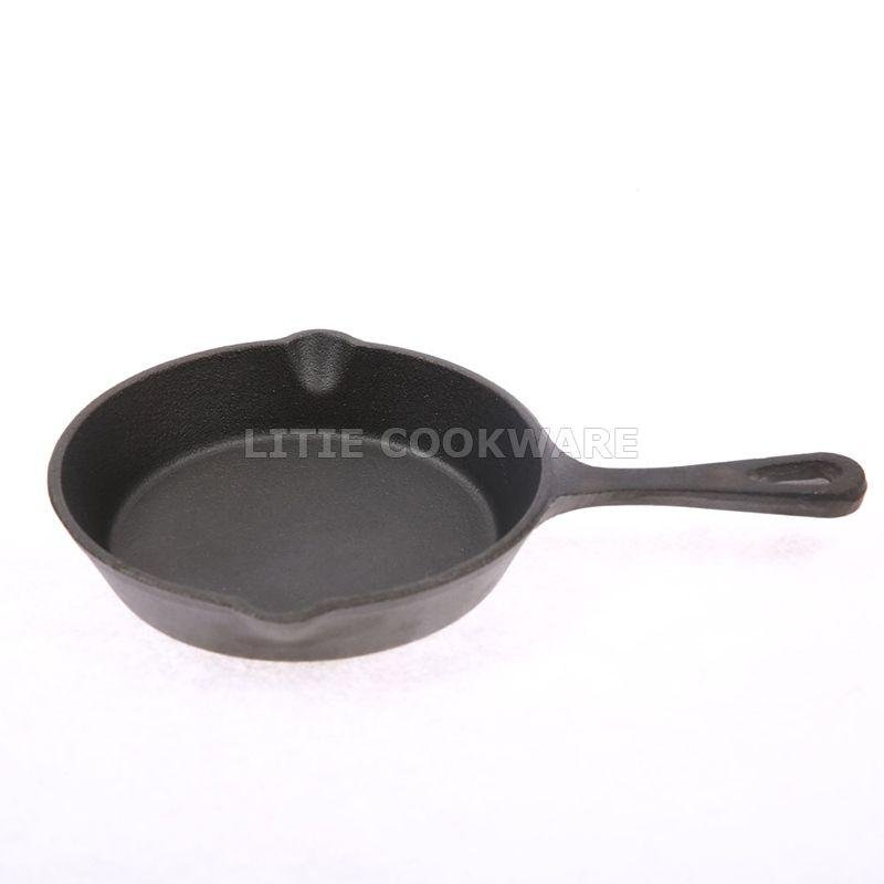 6.25 Inch, 7.5inch,10.25 Inch Pre-Seasoned Cast Iron Round Skillet Fry Pan  5