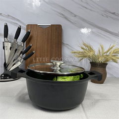 Black nonstick Coating Die cast aluminum casserole 