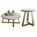 Round Marble Top Table Stainless Steel Leg