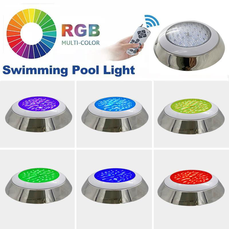 SS304/316 Led pool lights for swimming pool lighting 12V/18W RGB