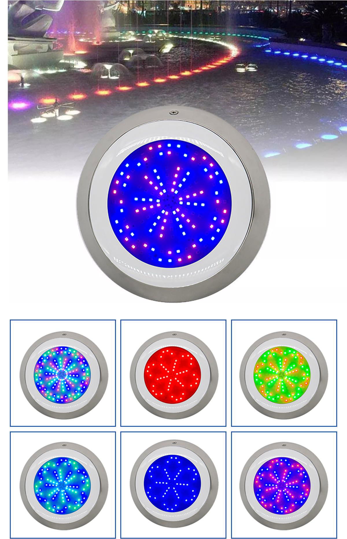 SS304/316 Led pool lights for swimming pool lighting 12V/18W RGB 2