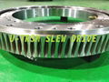 25" customized opened housing single worm shaft heavy load slewing drive W25