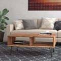 Coffee table with 4 metal legs 3