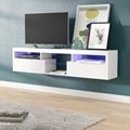 Wall mounted TV stand with LED light 3