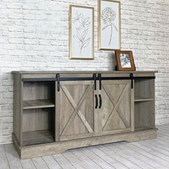 TV stand with 2 barn doors