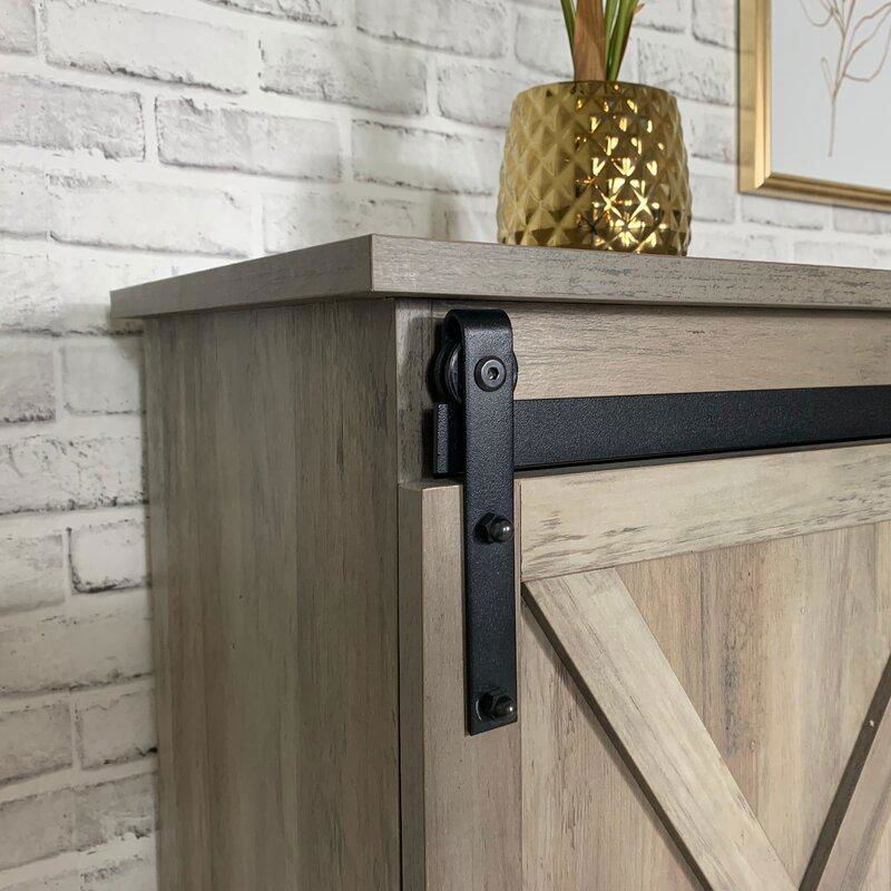 TV stand with 2 barn doors 4