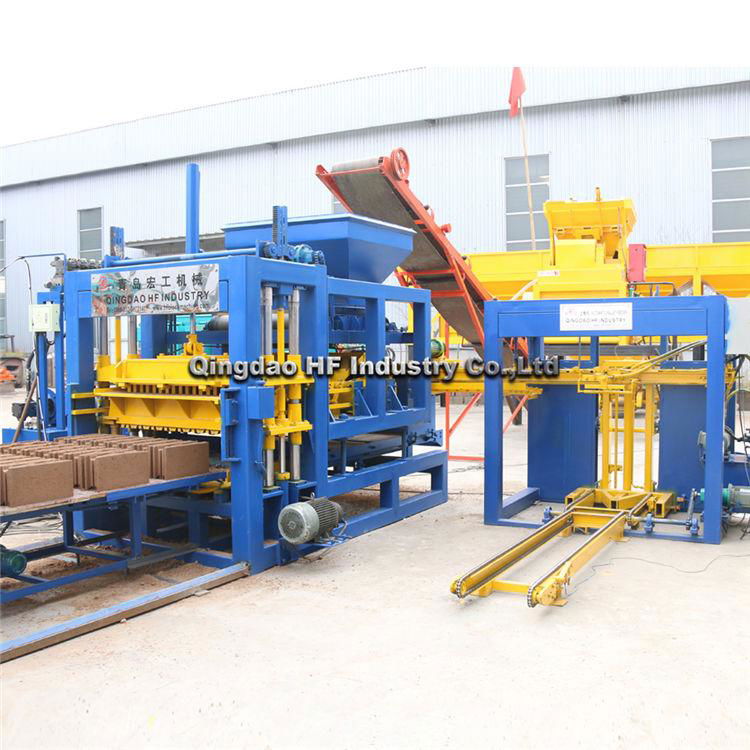 QT5-15 automatic concrete cement hollow block brick machine price  4