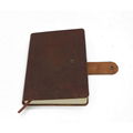 Vintage crazy horse genuine leather writing journal handmade with embossed LOGO 4