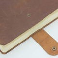 Vintage crazy horse genuine leather writing journal handmade with embossed LOGO 5