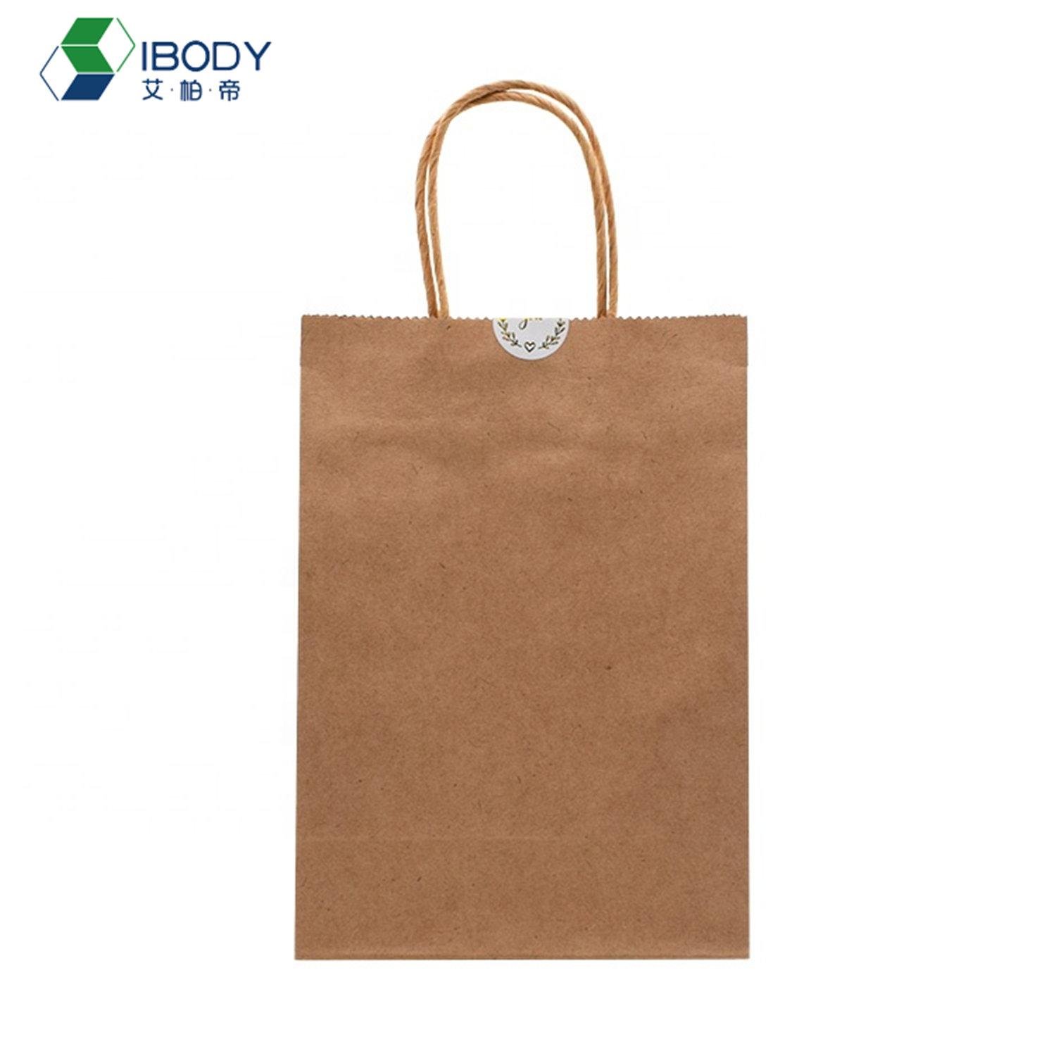 custom printing eco friendly kraft papel bolsa shopping bags packaging luxury sh