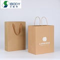 Custom biodegradable recycled brown craft kraft paper shopping bag 1