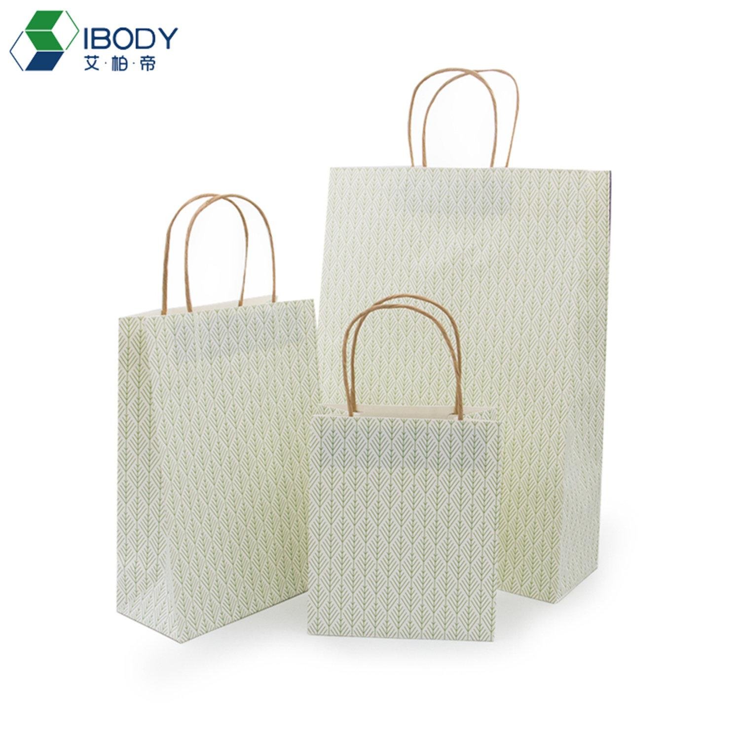 Eco-friendly takeaway food packaging bag kraft paper shopping bag