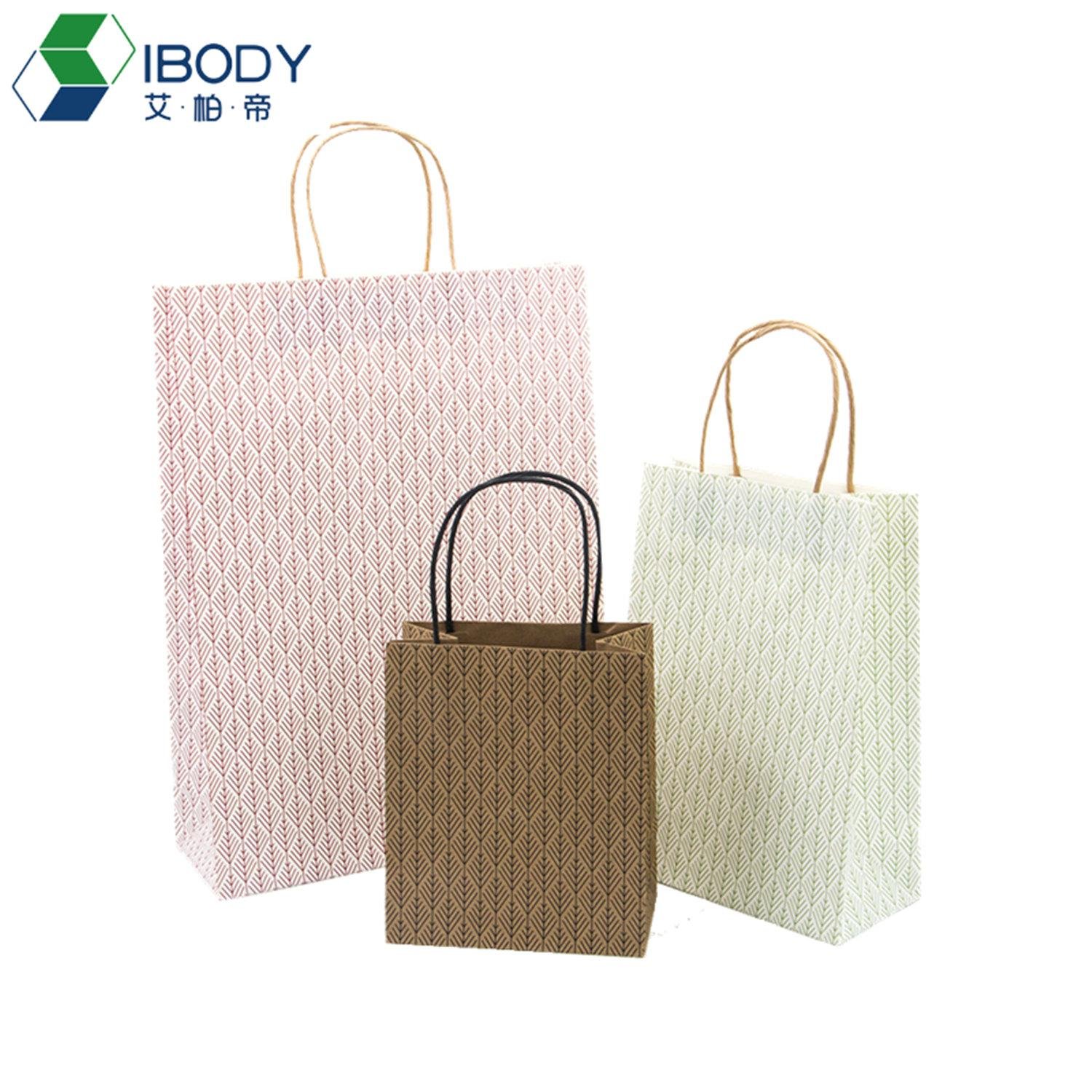Eco-friendly takeaway food packaging bag kraft paper shopping bag 2