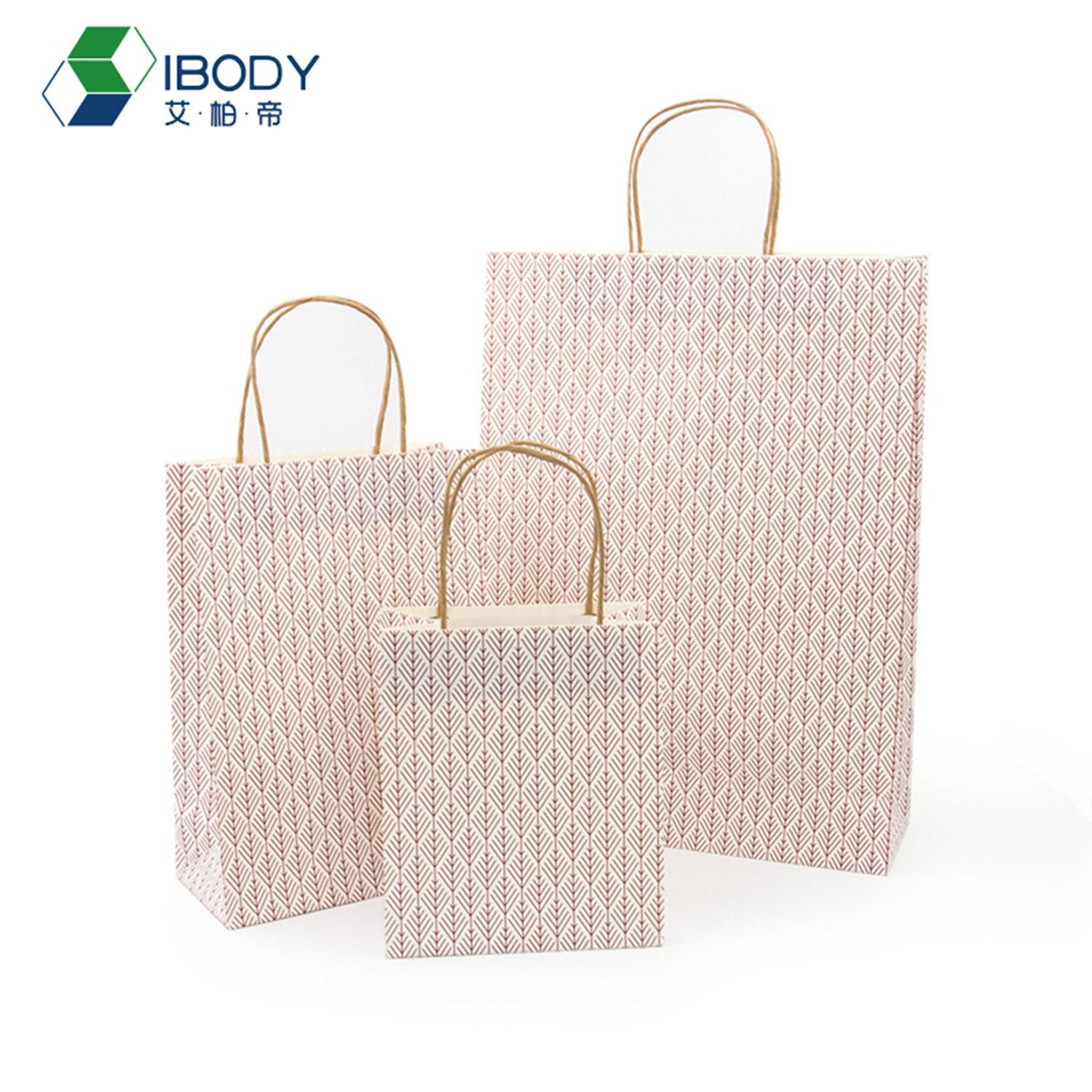 Eco-friendly takeaway food packaging bag kraft paper shopping bag 5