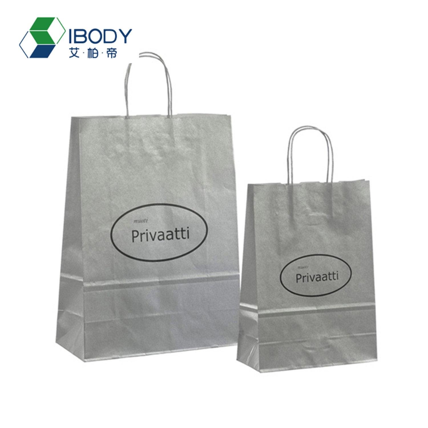 Custom Recycled Kraft Paper Bag Full Color Printing Shopping Bag 3