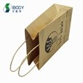 Wholesale high quality biodegradable brown kraft paper shopping bag with hand ba 2