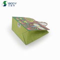 Custom logo printed recycle foldable Kraft shopping paper bag, cheap eco friendl 5