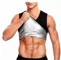 Nano silver coating men weight loss sauna sweat sport slimming tank top