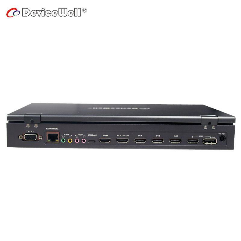 HDS9125 5-CH Switcher 4 HMDI 1 DP OBS Stream HD Audio Video Equipment