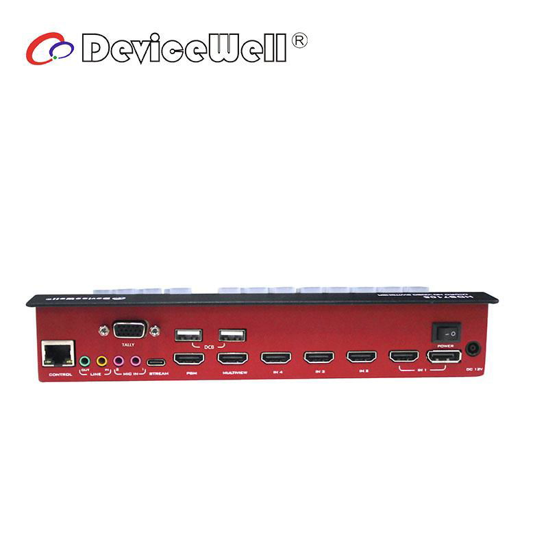 5-CH OBS Stream DeviceWell HDS7105 PIP HD Video Switcher Live 2