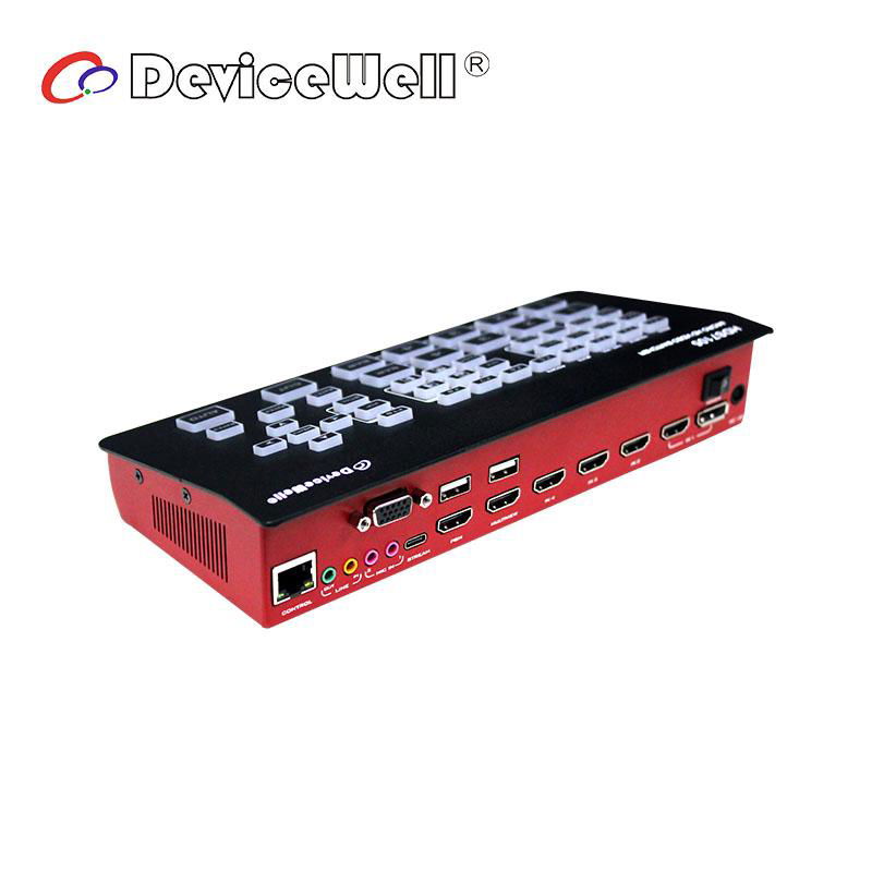 5-CH OBS Stream DeviceWell HDS7105 PIP HD Video Switcher Live 3