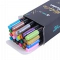 24 Colors Dual Tip Bullet & Brush Markers, Art Metallic Outline Markers  2