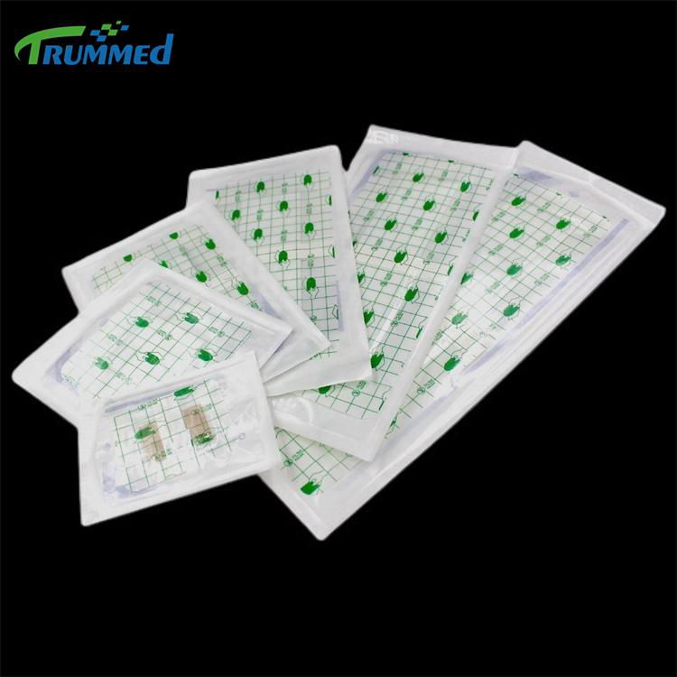 Sterile Waterproof PU Film Adhesive Island Wound Dressing 2