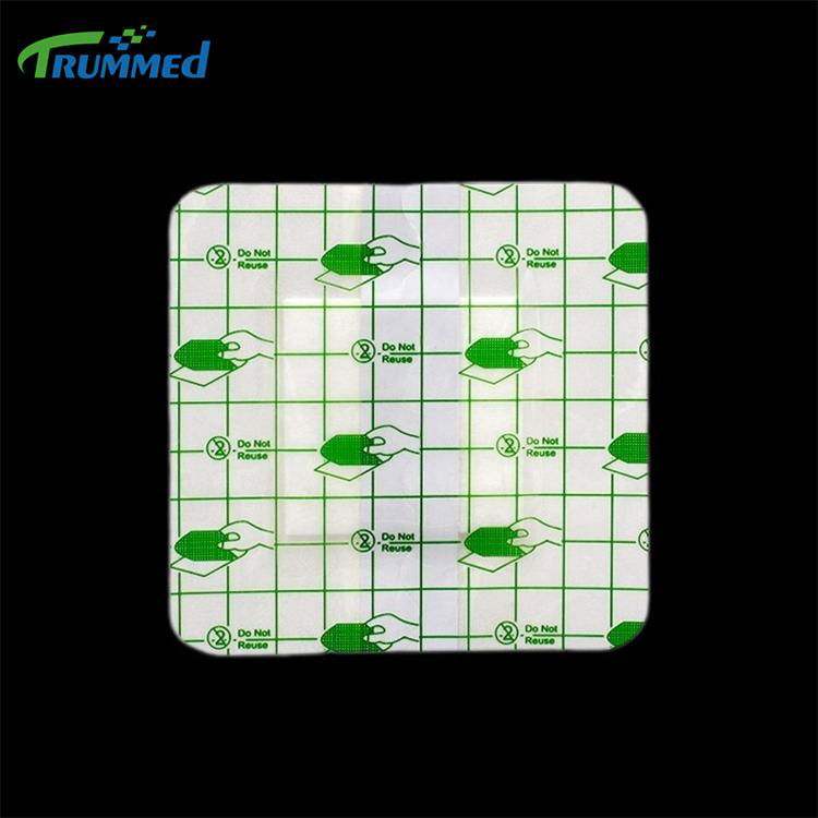 Sterile Waterproof PU Film Adhesive Island Wound Dressing 4