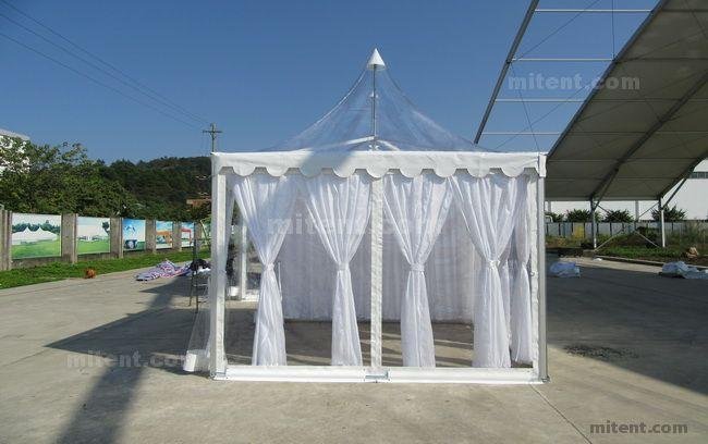 3x3m Crystal Pagoda Tent with Decorating Lining&Curtains