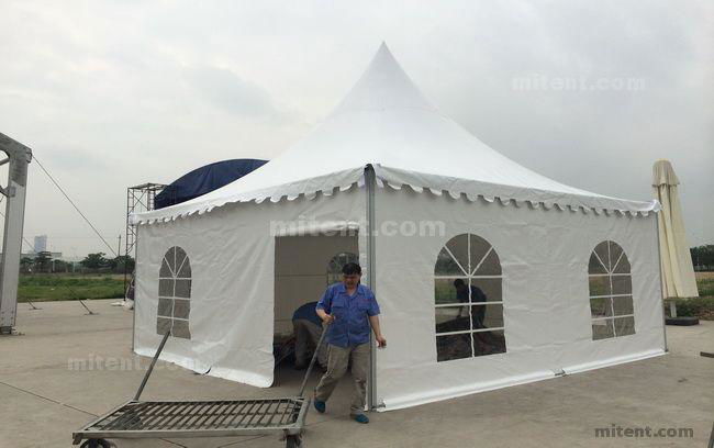 5x5m Small PVC Rolling Door Pagoda Tent for Outdoor Sales Booth