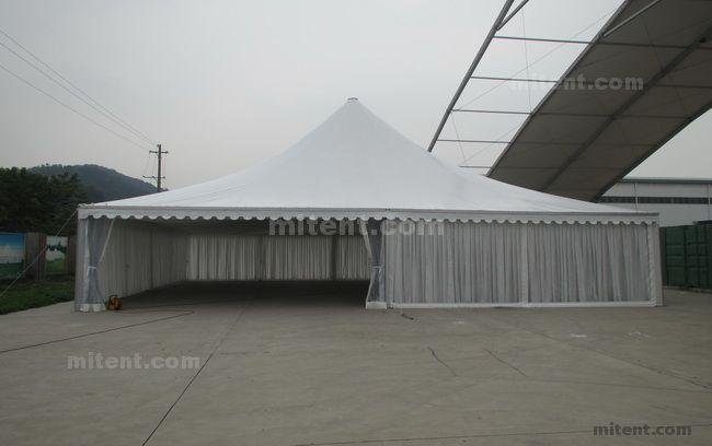14x14m Large Pagoda Tent with Glass Doors and Chandelier 1